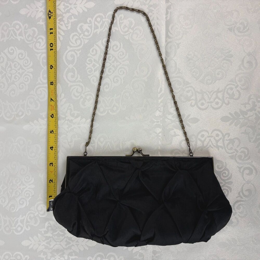 Vintage Bag Clutch Chain Quilted Classy Cocktail Event Wedding Guest Party - Picture 7 of 8
